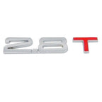 3D Universal Decal Chromed Metal Car Emblem Badge Sticker Car Trailer Gas Displacement Identification, Size: 8.5x2.5 cm, 2.8T, 3.0T, 1.6T, 1.8T, 2.0T, 2.5T