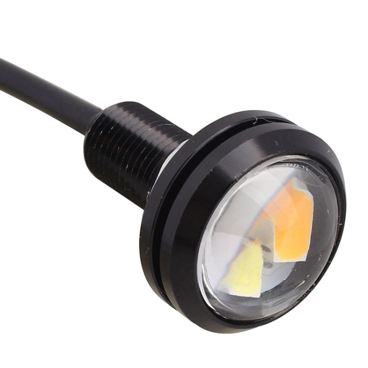 2 PCS 22.5mm 2W 200LM White + Yellow Light 4 LED SMD 5630 Eagle Eye Car Steering Light Daytime Running Light, 0
