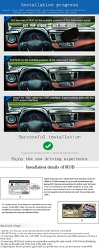 E300 5.5 inch Car OBDII / EUOBD HUD Vehicle-mounted Head Up Display Security System, Support Speed & Fuel Consumption, Overspeed Alarm, Fuel Consumption, Water Temperature, etc., E300