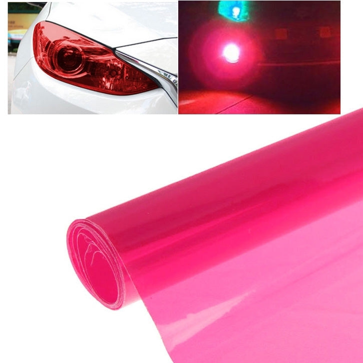 Protective Decoration Flash Point Car Light Membrane /Lamp Sticker, Size: 195cm x 30cm, Crystal Green, Matte Black, Dark Blue, Grey Black, Dark Black, Baby Blue, Fluorescent Green, Pink