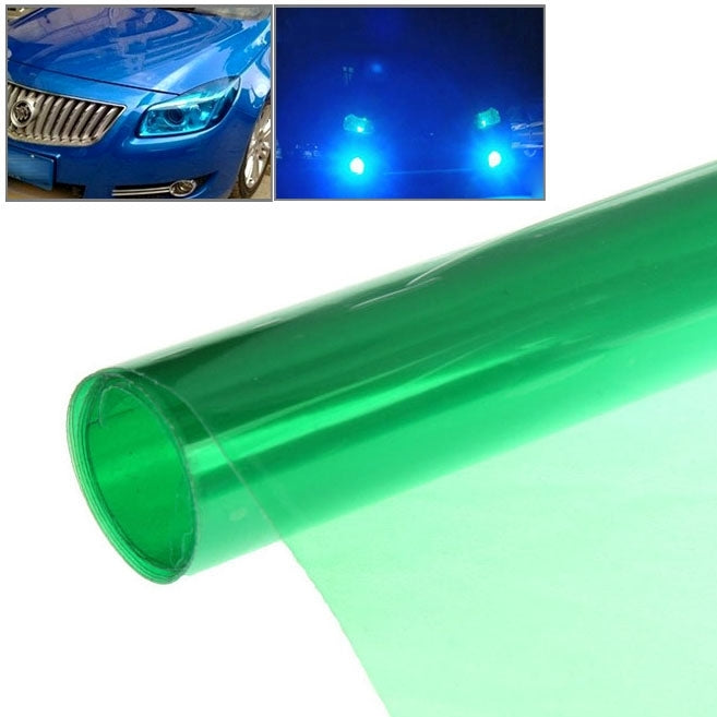 Protective Decoration Flash Point Car Light Membrane /Lamp Sticker, Size: 195cm x 30cm, Crystal Green, Matte Black, Dark Blue, Grey Black, Dark Black, Baby Blue, Fluorescent Green, Pink