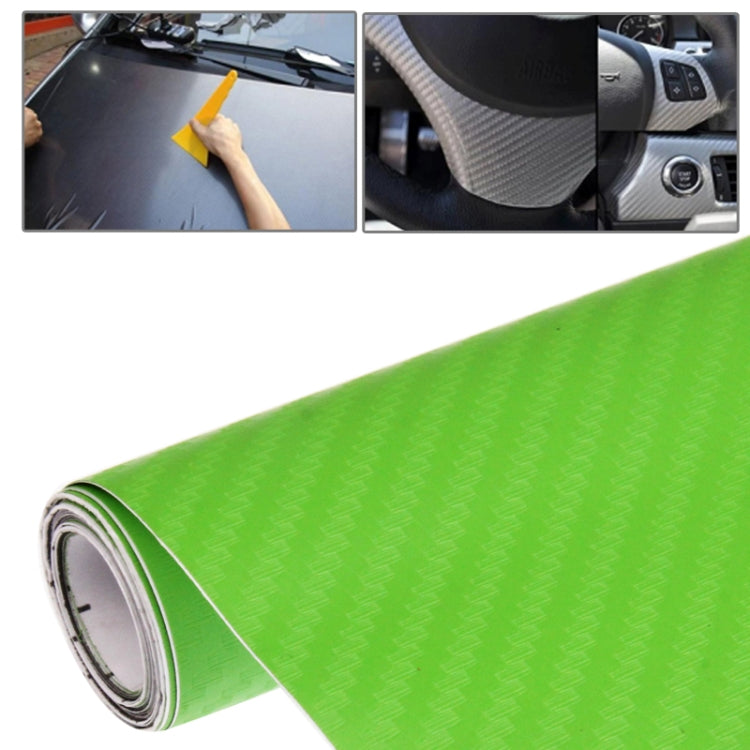 Car Decorative 3D Carbon Fiber PVC Sticker, Size: 127cm x 50cm – Durable Build, Easy to Use Green