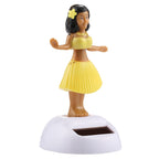 Solar Powered Bobble Head Dancing Toy Car Decoration Ornament Cute Hula Princess