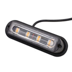 12W 720LM 4-LED 18 Flash Patterns Car Strobe Emergency Warning Light Lamp, DC 12V, 4-LED Yellow Light