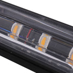 12W 720LM 4-LED 18 Flash Patterns Car Strobe Emergency Warning Light Lamp, DC 12V, 4-LED Yellow Light