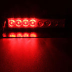 8W 800LM 8-LED 3-Modes Adjustable Angle Car Strobe Flash Dash Emergency Light Warning Lamp with Suckers, DC 12V, White + Red, White + Yellow