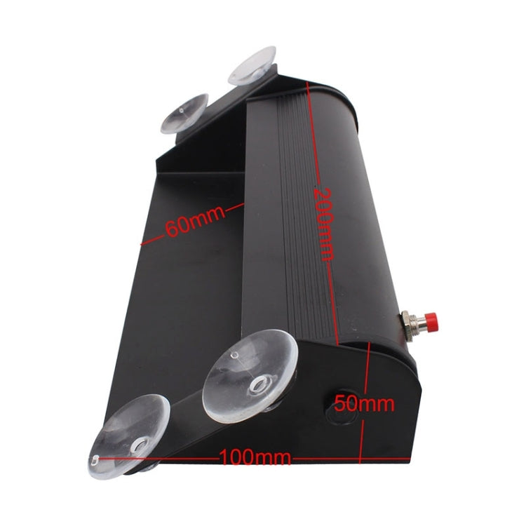 8W 800LM 8-LED 3-Modes Adjustable Angle Car Strobe Flash Dash Emergency Light Warning Lamp with Suckers, DC 12V, White + Red, White + Yellow