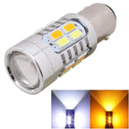 2PCS 1157/BAY15D 10W 700LM Yellow + White Light 20-LED SMD 5630 Car Brake Light Lamp Bulb, Constant Current, DC 12-24V, 1157 1157