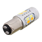2PCS 1157/BAY15D 10W 700LM Yellow + White Light 20-LED SMD 5630 Car Brake Light Lamp Bulb, Constant Current, DC 12-24V, 1157
