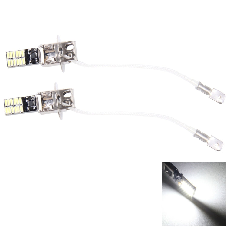 2 PCS H3 4.8W 720LM 6500K White Light 24 LED SMD 4014 Error-Free Canbus Car Clearance Lights Lamp, DC 12V, H3+4.8W 720LM/6500K H3+4.8W 720LM 6500K