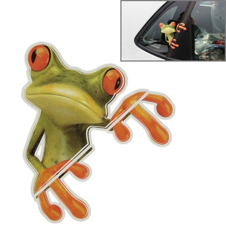 Frog Pattern Car Sticker, Size: 15.5x12.5 cm, Thumb, Barbell, Leaning – Durable Build, Easy to Use Leaning S-CMS-7770C