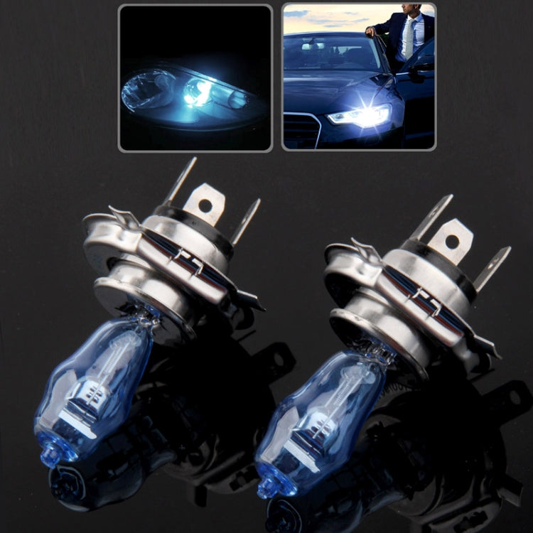 Halogen Bulb, Super White Car Headlight Bulb, 12 V / 100W, 6000K 2400 LM (Pair), HOD H3, HOD H7, HOD 9005, HOD H4, HOD 9006 – Durable Build, Easy to Use HOD H4 S-CMS-8018C