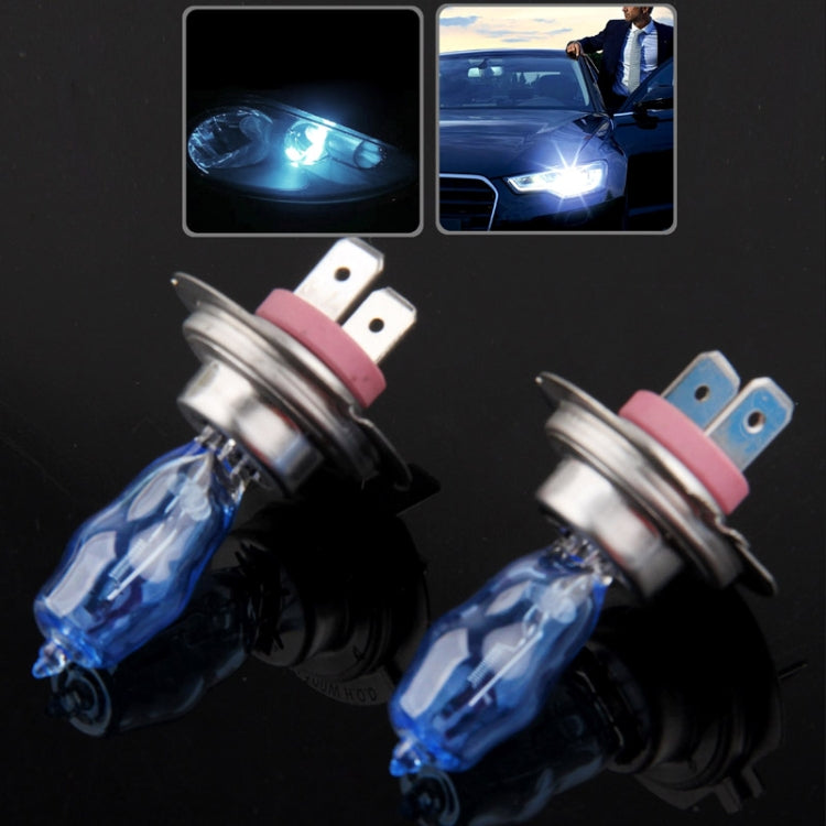 Halogen Bulb, Super White Car Headlight Bulb, 12 V / 100W, 6000K 2400 LM (Pair), HOD H3, HOD H7, HOD 9005, HOD H4, HOD 9006 – Durable Build, Easy to Use HOD H7 S-CMS-8018E