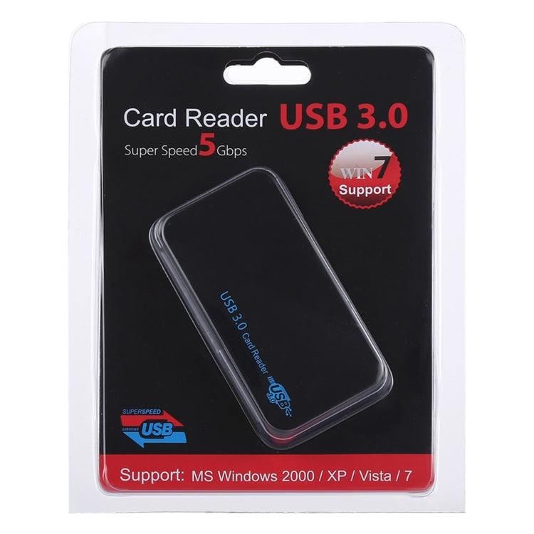 USB 3.0 Card Reader, Super Speed 5Gbps, Support CF / SD / TF / M2 / XD / MS Card, Plastic Shell – Durable Build, Easy to Use