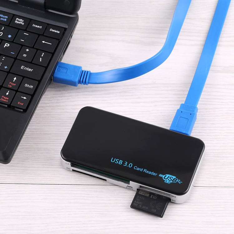 USB 3.0 Card Reader, Super Speed 5Gbps, Support CF / SD / TF / M2 / XD / MS Card, Plastic Shell – Durable Build, Easy to Use