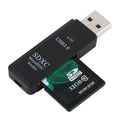 2 in 1 USB 3.0 Card Reader, Super Speed 5Gbps, Support SD Card / TF Card – Plug-and-play Black