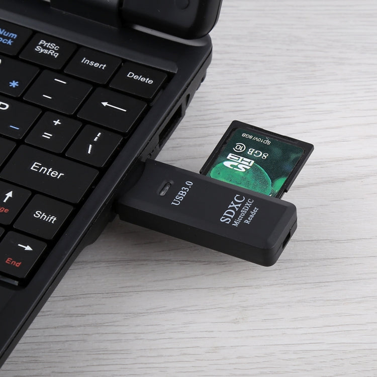 2 in 1 USB 3.0 Card Reader, Super Speed 5Gbps, Support SD Card / TF Card – Plug-and-play