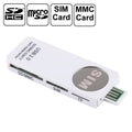 USB Universal Card Reader, Support SD / MMC /SIM / TF Card, White – Durable Build, Easy to Use White White
