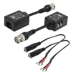 2 PCS Passive Video Balun CCTV Network UTP BNC Default Title