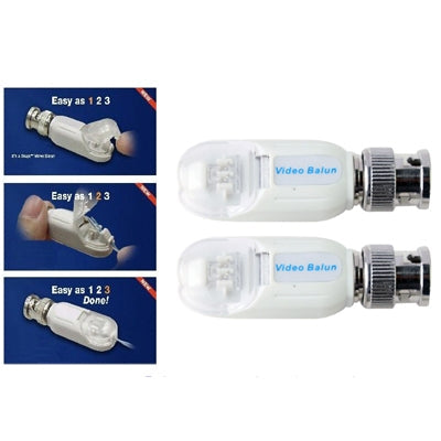 2 PCS UTP Network Video Balun CAT5 to Camera CCTV BNC DVR O-611, 206A – Durable Build, Easy to Use 206A