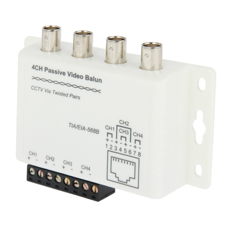 4 CH Passive UTP Video Balun / CCTV Via Twisted Pairs, UTP Video Balun UTP Video Balun