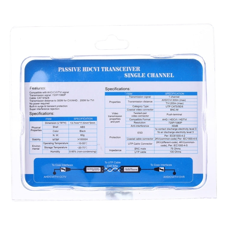 2 PCS HD 205C Coaxial CVI/TVI/AHD 1CH Passive Transceiver Video Balun, 205C – Durable Build, Easy to Use