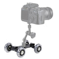 Floor Table Video Slider Track Dolly Car for DSLR Camera , Black Black Black