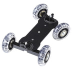 Floor Table Video Slider Track Dolly Car for DSLR Camera , Black