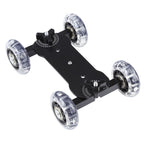 Floor Table Video Slider Track Dolly Car for DSLR Camera , Black