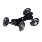 DEBO First Generation Camera Truck / Floor Table Video Slider Track Dolly Car for DSLR Camera / Camcorders, Black – Durable Build, Easy to Use