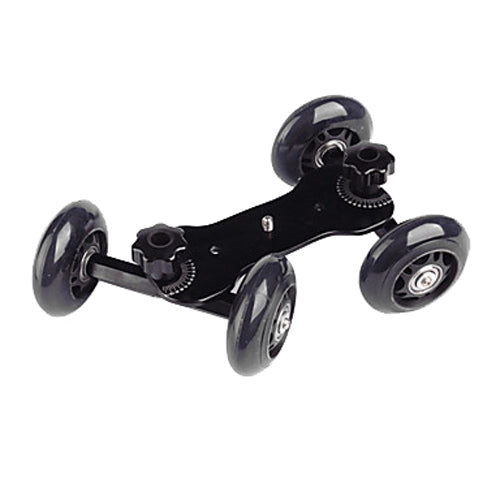 DEBO First Generation Camera Truck / Floor Table Video Slider Track Dolly Car for DSLR Camera / Camcorders, Black – Durable Build, Easy to Use