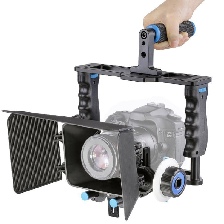 YELANGU YLG1103A-B Large Handle Video Camera Cage Stabilizer + Matte Box Kit for DSLR Camera / Video Camera Default Title