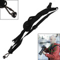 Safe & Fast Quick Rapid Camera Single Sling Strap with Strap Underarm Stabilizer, Black Black