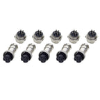 DIY 16mm 6-Pin GX16 Aviation Plug Socket Connector (5 Pcs in One Package, the Price is for 5 Pcs) Default Title
