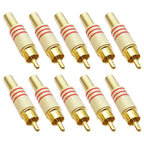 JL0924 3.5mm RCA Jack Connector (10 Pcs in One Package, the Price is for 10 Pcs), JL0924 3.5mm RCA (Red)