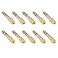 6.35mm Male to 3.5mm Female Audio Jack Adapters (10 Pcs in One Package, the Price is for 10 Pcs), 6.35mm Male to 3.5mm Female 6.35mm Male to 3.5mm Female