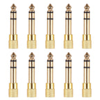 6.35mm Male to 3.5mm Female Audio Jack Adapters (10 Pcs in One Package, the Price is for 10 Pcs), 6.35mm Male to 3.5mm Female