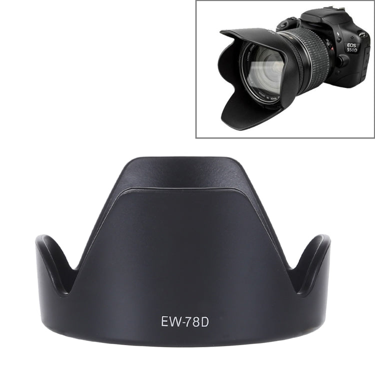 EW-78D Lens Hood Shade for Canon EF 28-200mm f/3.5-5.6 USM, EF 28-200mm f/3.5-5.6 IS Lens Default Title