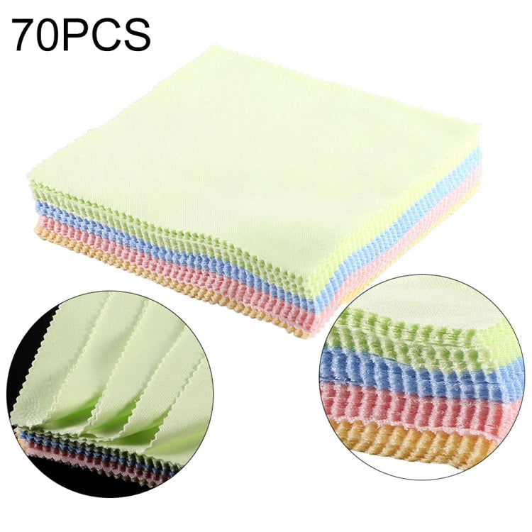 70 PCS Soft Cleaning Cloth for LCD Screen / Glasses/ Mobile Phone Screen, Cleaning Cloth Cleaning Cloth