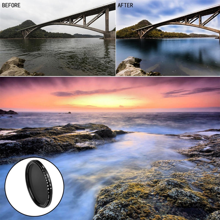 52mm ND Fader Neutral Density Adjustable Variable Filter ND 2 to ND 400 Filter, 52mm – Durable Build, Easy to Use