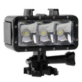 30M Waterproof Video Light 3 Modes Flashlight with Base Mount & Screw for GoPro, Insta360, DJI and Other Action Cameras, 30M Waterproof 30M Waterproof