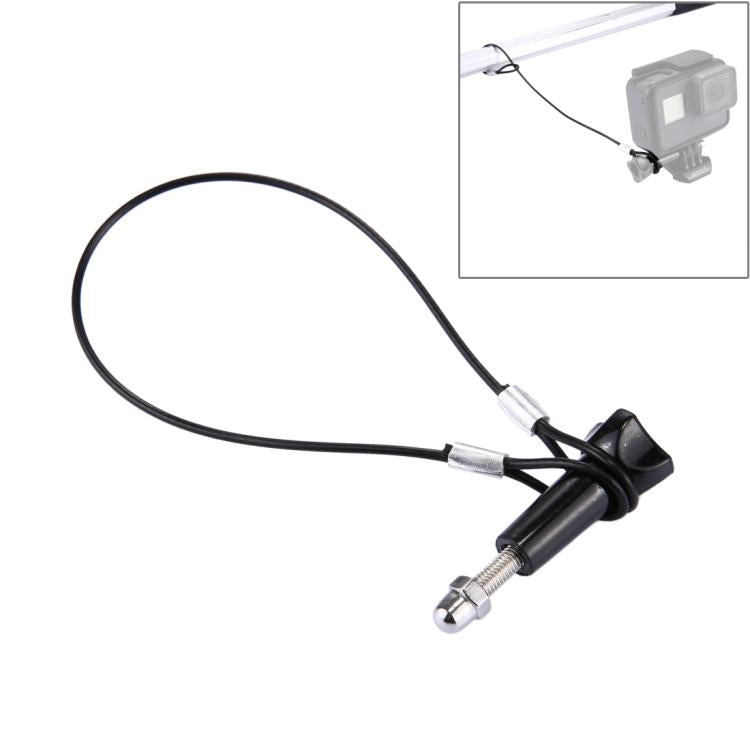 Stainless Steel Lanyard / Tether with Screw for GoPro HERO11 Black/HERO10 Black / HERO9 Black /HERO8 Black /7 /6/ 5 /5 Session /4 /3+ /3 /2 /1, Length: 31.5cm Length: 31.5cm Black