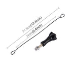 Stainless Steel Lanyard / Tether with Screw for GoPro HERO11 Black/HERO10 Black / HERO9 Black /HERO8 Black /7 /6/ 5 /5 Session /4 /3+ /3 /2 /1, Length: 31.5cm