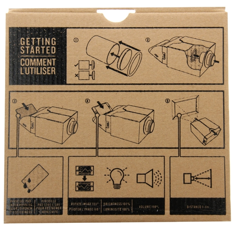 Cardboard Smartphone Projector / DIY Mobile Phone Projector Portable Cinema, S-DMP-0016Z, S-DMP-0016