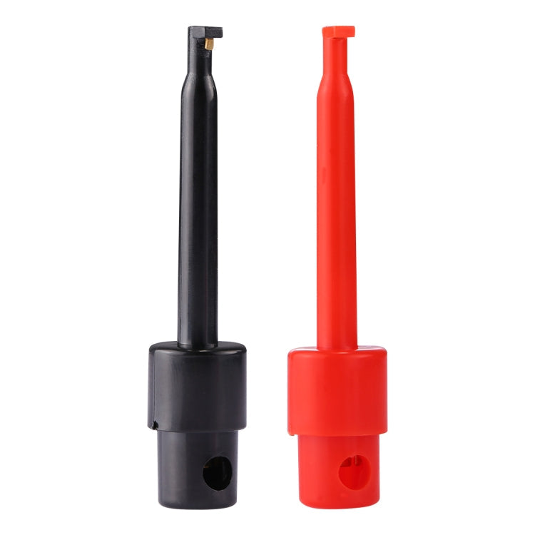 1 Pair 56mm Black and Red Hook Type Test Probe Clip (Large Size) Default Title