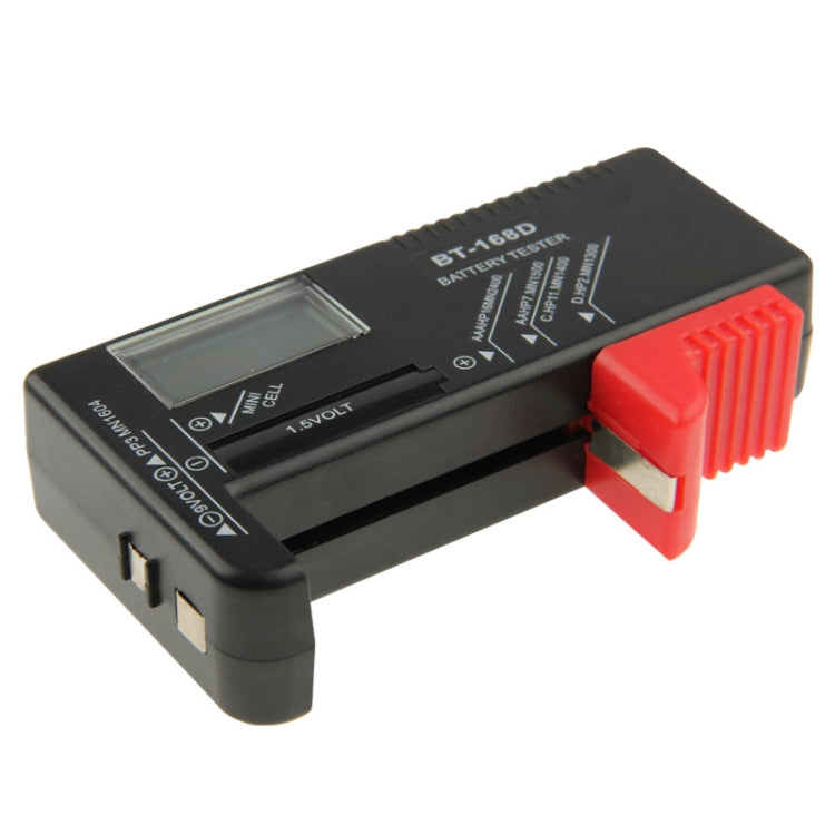BT-168D Digital LCD Display Battery Universal Tester for 1.5V AAA, AA and 9V 6F22 Batteries – Durable Build, Easy to Use