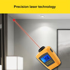 Mini Ultrasonic Distance Measurer with Laser Pointer, Orange