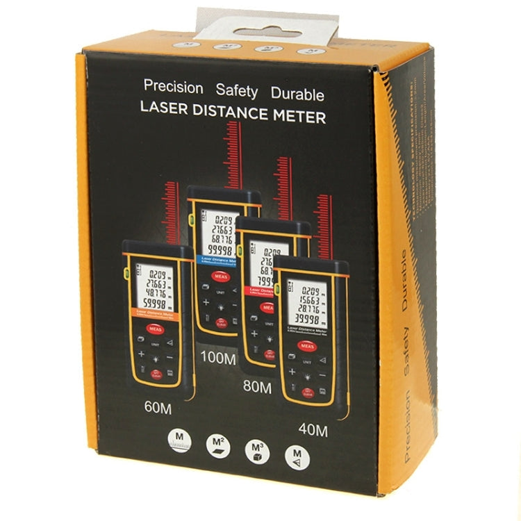 RZ-A60 1.9 inch LCD 60m Hand-held Laser Distance Meter with Level Bubble