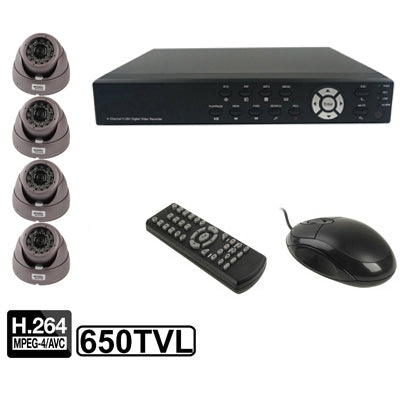 4-CH Embedded Digital Video Recorder Kit (1 / 3 Sony CCD, 650TVL, 24 x IR LED, 6mm Lens, IR Distance: 25m, H.264 (8204EV+622A), 8204EV+622A, 1 / 3 Sony CCD, 650TVL 8204EV+622A, 1 3 Sony CCD, 650TVL