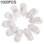 1000pcs Rotary Headphone Cable Clip Clamp Holder Mount Collar Clothes – Durable Build, Easy to Use White